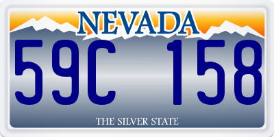 NV license plate 59C158