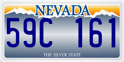 NV license plate 59C161