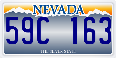 NV license plate 59C163