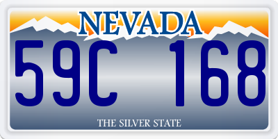 NV license plate 59C168