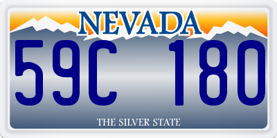 NV license plate 59C180