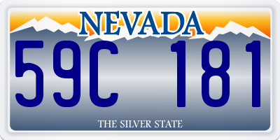 NV license plate 59C181
