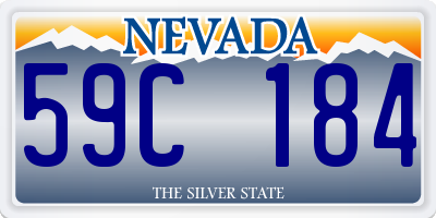NV license plate 59C184
