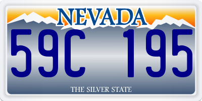 NV license plate 59C195