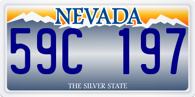 NV license plate 59C197