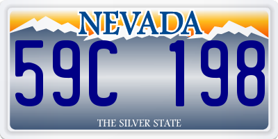 NV license plate 59C198