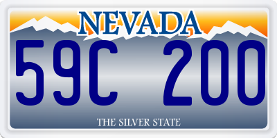 NV license plate 59C200