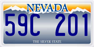 NV license plate 59C201