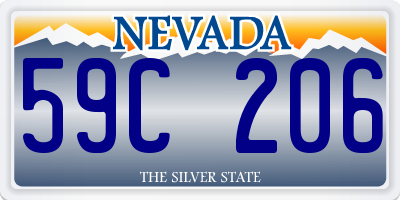 NV license plate 59C206