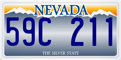 NV license plate 59C211