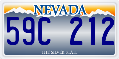 NV license plate 59C212