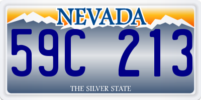 NV license plate 59C213