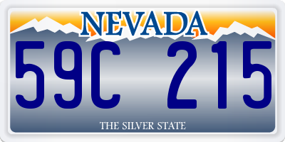 NV license plate 59C215