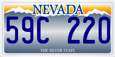 NV license plate 59C220