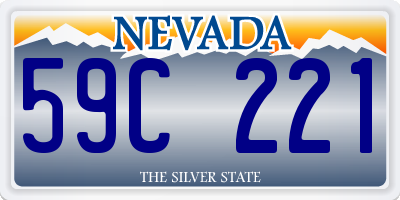 NV license plate 59C221