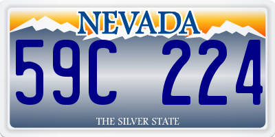 NV license plate 59C224