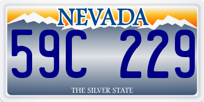 NV license plate 59C229