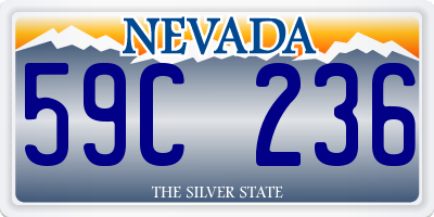 NV license plate 59C236