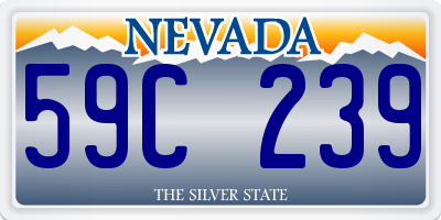 NV license plate 59C239