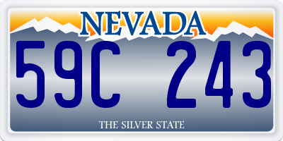 NV license plate 59C243