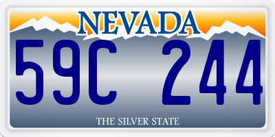 NV license plate 59C244