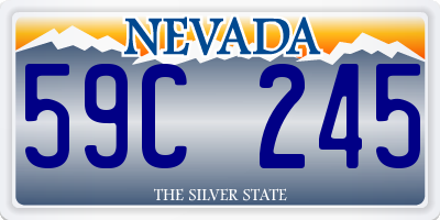 NV license plate 59C245