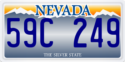 NV license plate 59C249