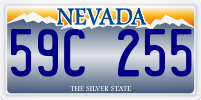 NV license plate 59C255
