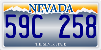 NV license plate 59C258