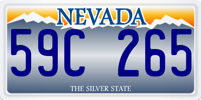 NV license plate 59C265