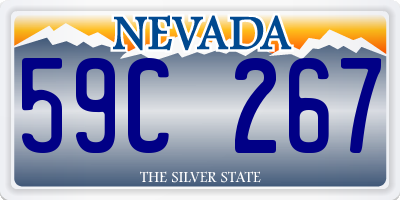 NV license plate 59C267