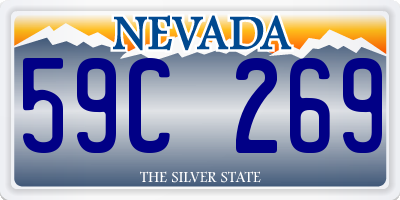 NV license plate 59C269