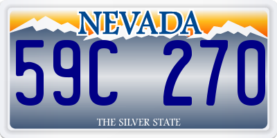 NV license plate 59C270