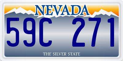 NV license plate 59C271