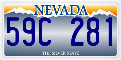 NV license plate 59C281