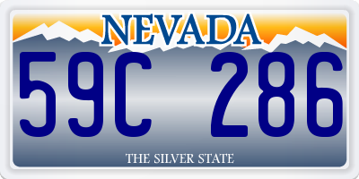 NV license plate 59C286