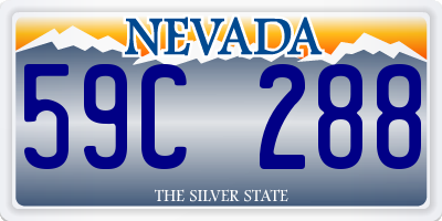 NV license plate 59C288