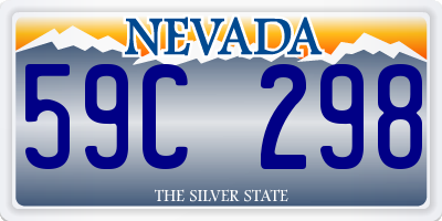 NV license plate 59C298