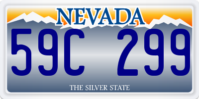 NV license plate 59C299