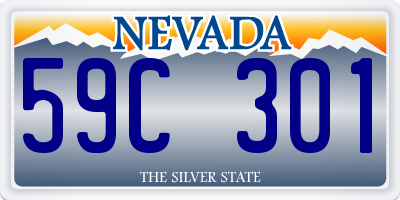 NV license plate 59C301