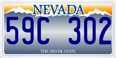 NV license plate 59C302