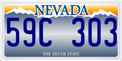 NV license plate 59C303