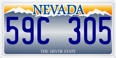 NV license plate 59C305