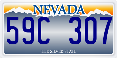 NV license plate 59C307