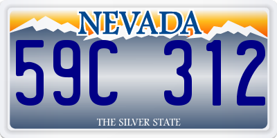 NV license plate 59C312