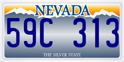 NV license plate 59C313