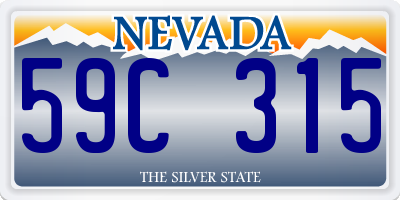 NV license plate 59C315