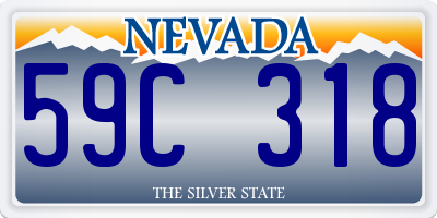 NV license plate 59C318