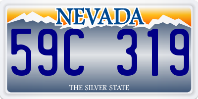 NV license plate 59C319