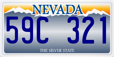 NV license plate 59C321